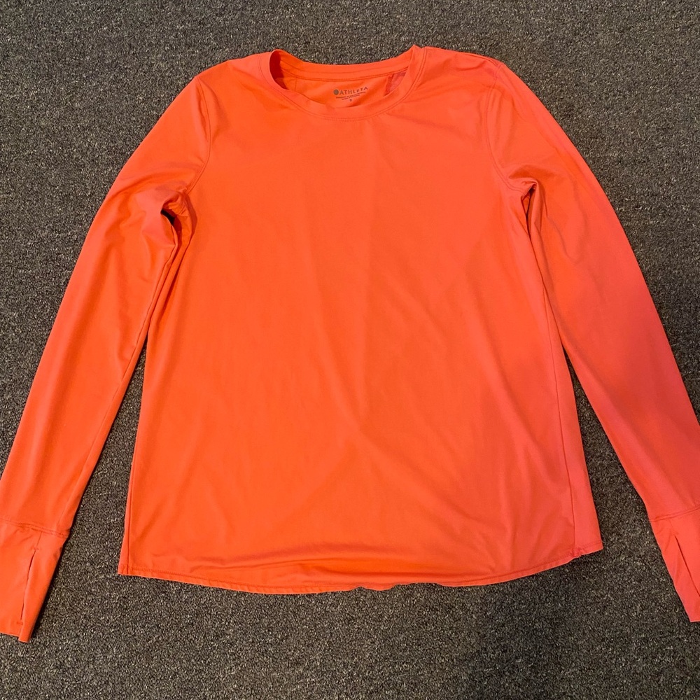 Athleta Vibrant Coral Running Shirt